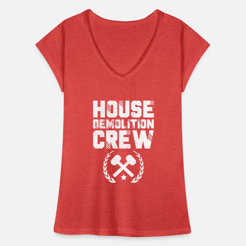 Sloopmachine Bouw Voertuig Huis Vrouwen Vintage T-shirt