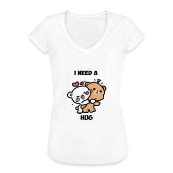 Lait & Moka Hug - T-shirt vintage Femme - noir - Devant - Danielle (179cm)