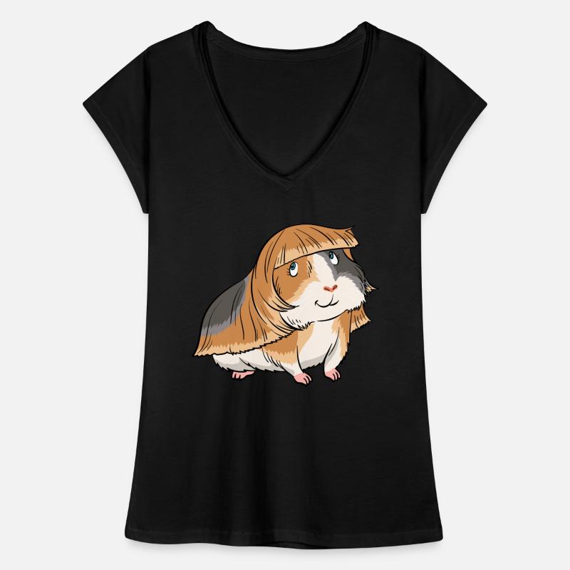 Coupe de cheveux de coupe de fourrure de coiffeur de cochon d'Inde T-shirt vintage Femme