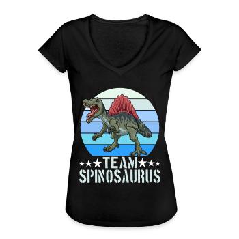 Team Spinosaurus Dinosaurier Dino - Frauen Vintage T-Shirt - Schwarz - Vorne - Danielle (179cm)