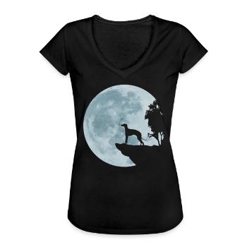Whippet Windhund Greyhound Galgo Podenco Geschenk - Frauen Vintage T-Shirt - Schwarz - Vorne