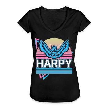 Harpyie Griechische Mythologie Geschenk - Frauen Vintage T-Shirt - Schwarz - Vorne - Danielle (179cm)