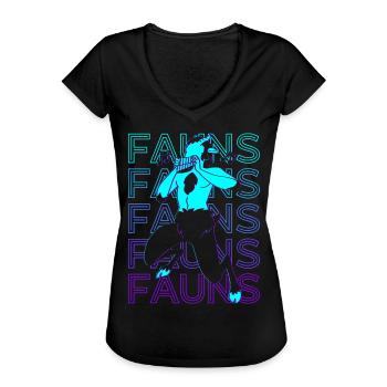 Faun Satyr Faun Ancient Greek Mythology Ret - Women's Vintage T-Shirt - black - Front - Danielle (179cm)