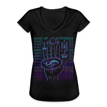 Hand of Mysteries Alchemy Alchemist - Women's Vintage T-Shirt - black - Front - Danielle (179cm)