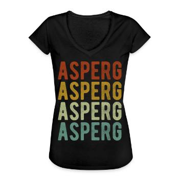 Asperg Stadt Retro Vintage - Frauen Vintage T-Shirt - Schwarz - Vorne - Danielle (179cm)