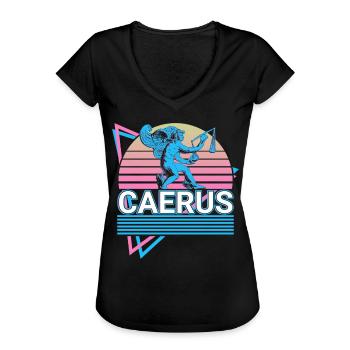 Caerus Greek God Ancient Greek mythol - Women's Vintage T-Shirt - black - Front - Danielle (179cm)