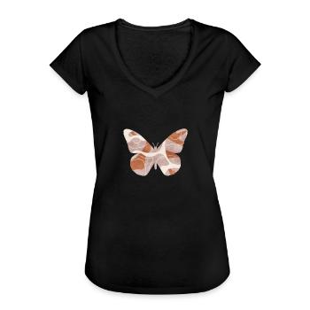 Bohemian Aesthetic Butterfly Hippie - Women's Vintage T-Shirt - black - Front - Danielle (179cm)