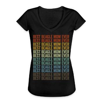 Meilleure maman Beagle Ever Beagle Dog Beagle - T-shirt vintage Femme - noir - Devant - Danielle (179cm)