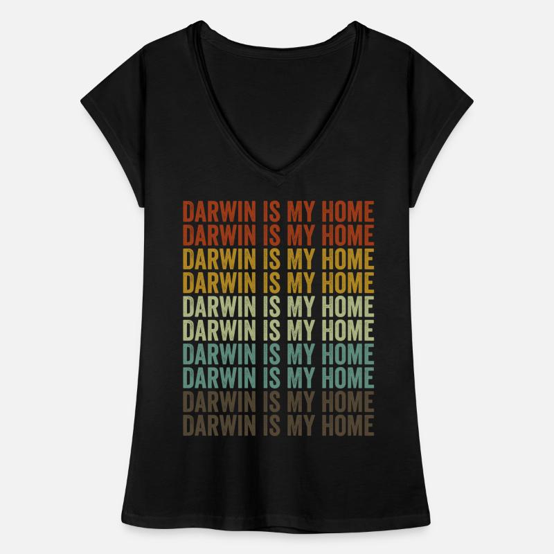 Darwin est ma maison Charles Darwin Evolution A T-shirt vintage Femme