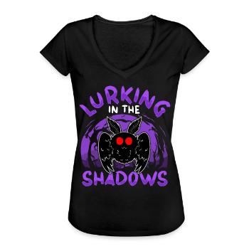 Mothman Crypttide Cryptozoology - Women's Vintage T-Shirt - black - Front - Danielle (179cm)