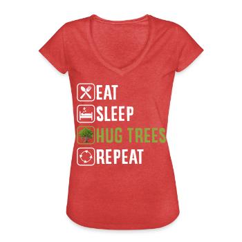 Tree conservationists and environmentalists - Women's Vintage T-Shirt - heather red - Front - Danielle (179cm)