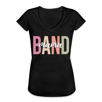 Saxophon Mom Marching Band - Frauen Vintage T-Shirt - Schwarz - Vorne - Danielle (179cm)