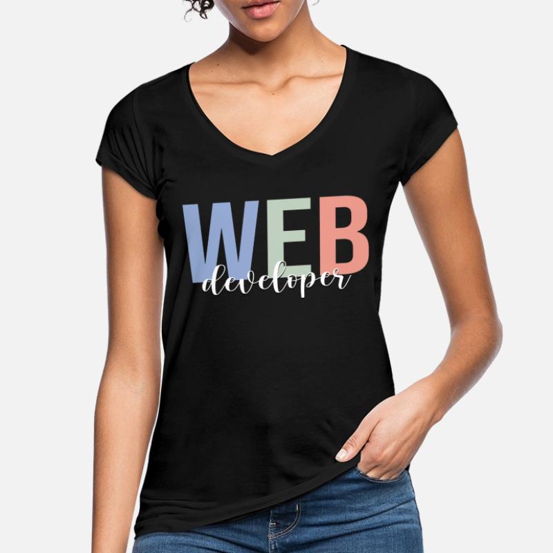 Webentwickler Kodierung Programmierer Programmieru Frauen Vintage T-Shirt