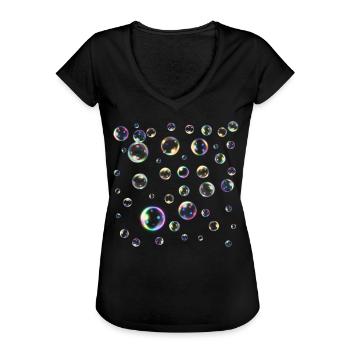 des bulles de savon - T-shirt vintage Femme - noir - Devant - Danielle (179cm)