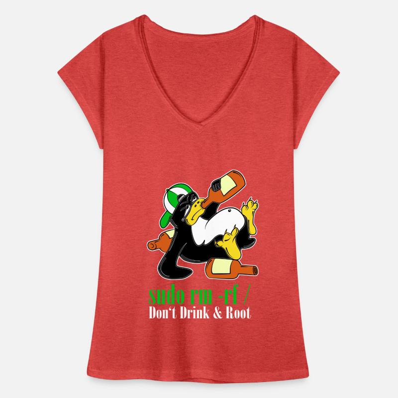 Linux Pinguin Sudo Admin Lustig Informatik PC Nerd Frauen Vintage T-Shirt