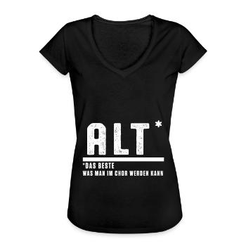 Alt Chor Chorsänger Chorleiter Chorsingen Geschenk - Frauen Vintage T-Shirt - Schwarz - Vorne