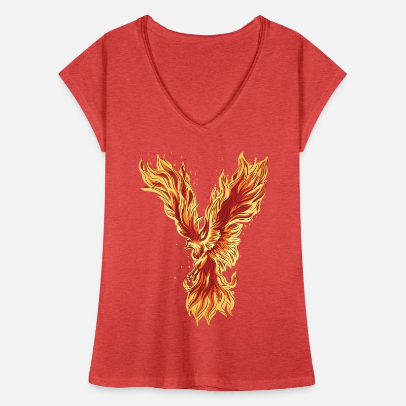 Phoenix Rising Fire Bird Mythical Artwork Women's Vintage T-Shirt