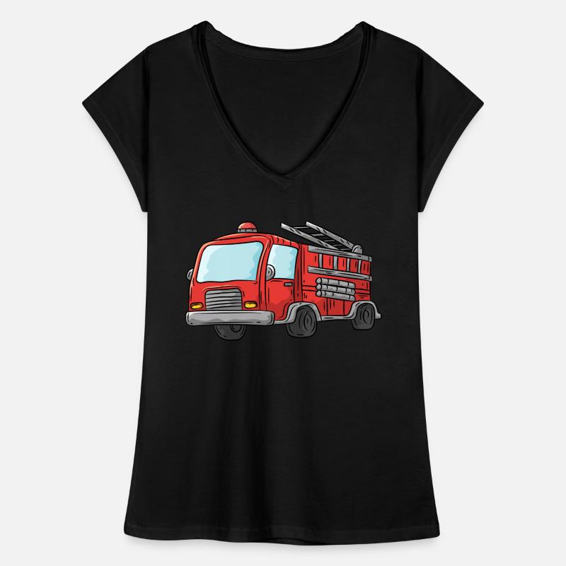 Pompier pompier véhicule T-shirt vintage Femme