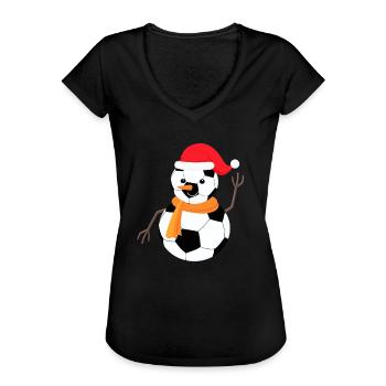Bonhomme de foot - T-shirt vintage Femme - noir - Devant - Danielle (179cm)