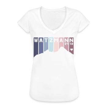 Watzmann Bayern Berchtesgaden Deutschland Berg - Frauen Vintage T-Shirt - Schwarz - Vorne - Danielle (179cm)