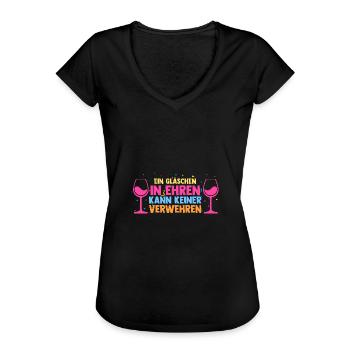 Karnevalskostüm Fasching Karneval - Frauen Vintage T-Shirt - Schwarz - Vorne