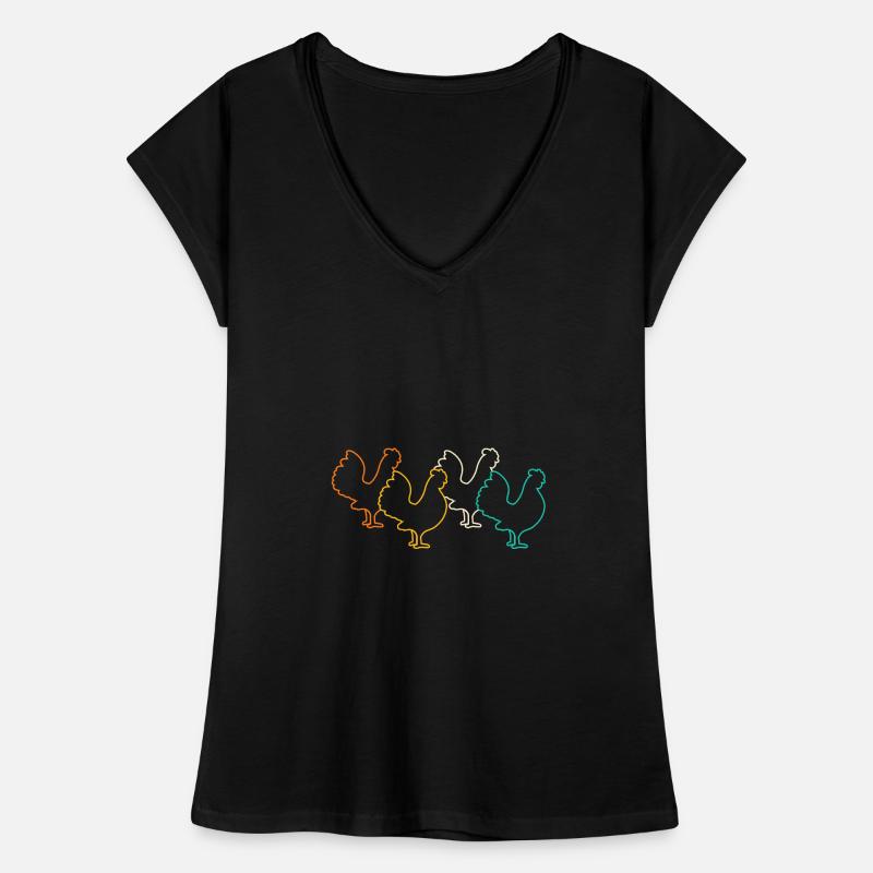 Poulet Coq T-shirt vintage Femme