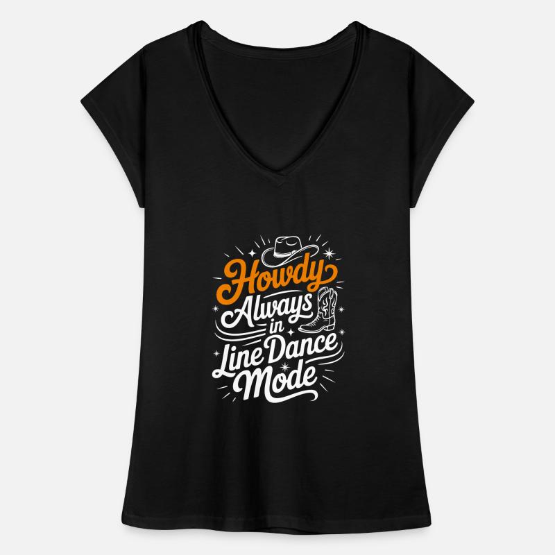 Howdy Always Line Dance Mode mit Stetson und Boots Frauen Vintage T-Shirt