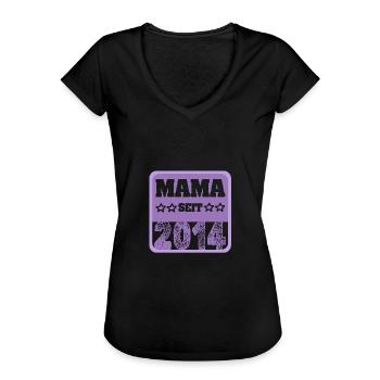 Jahr 2014 - Frauen Vintage T-Shirt - Schwarz - Vorne - Danielle (179cm)