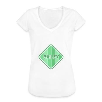 Bailey - Frauen Vintage T-Shirt - Schwarz - Vorne - Danielle (179cm)