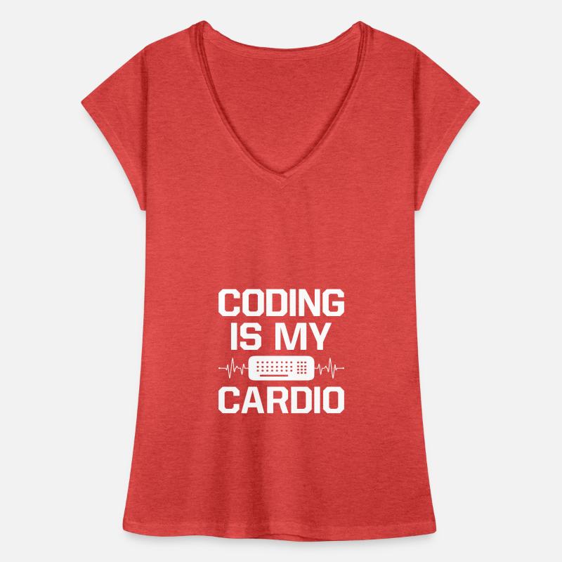 Coding Is My Cardio Programming Coder Computer Gee Frauen Vintage T-Shirt