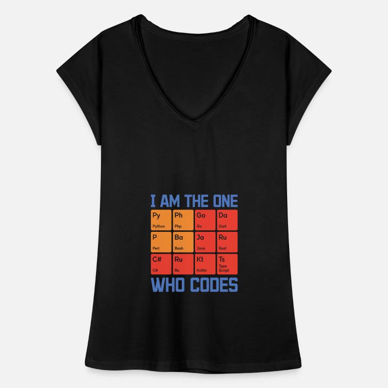 I Am The One Who Codes Programming Programmer Nerd Frauen Vintage T-Shirt