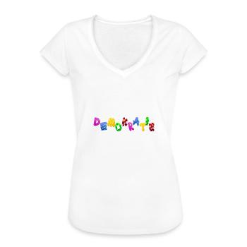 AfD stoppen gegen rechts Demokratie Vielfalt links - Frauen Vintage T-Shirt - Schwarz - Vorne - Danielle (179cm)