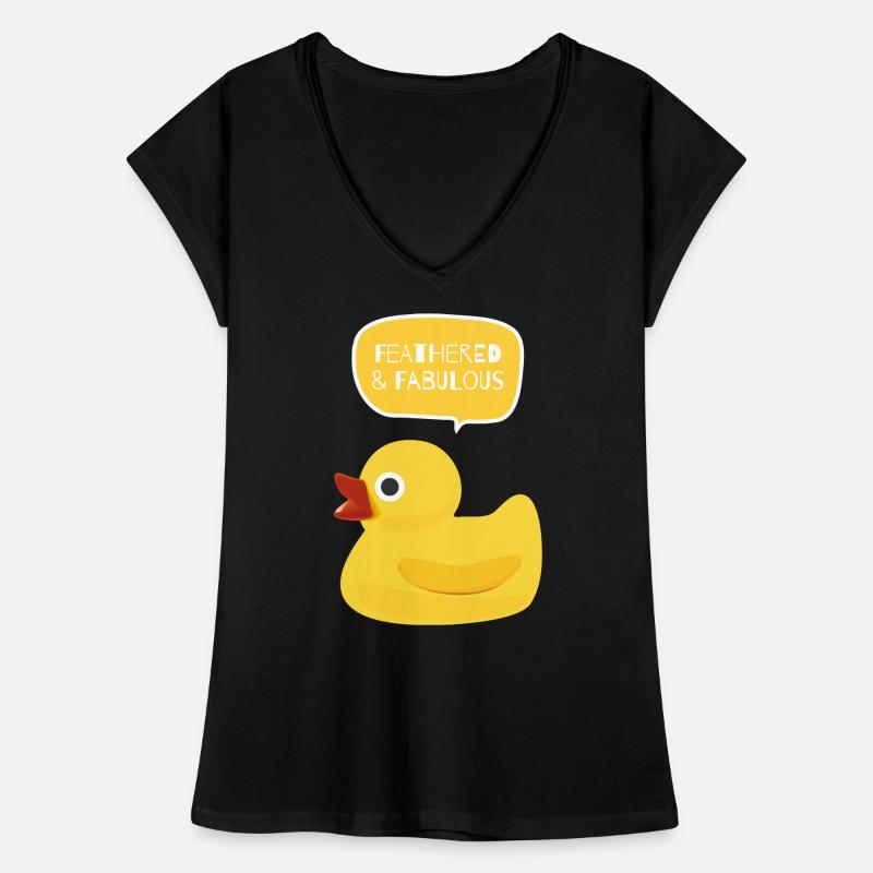 Conception de canard à plumes et fabuleuse T-shirt vintage Femme