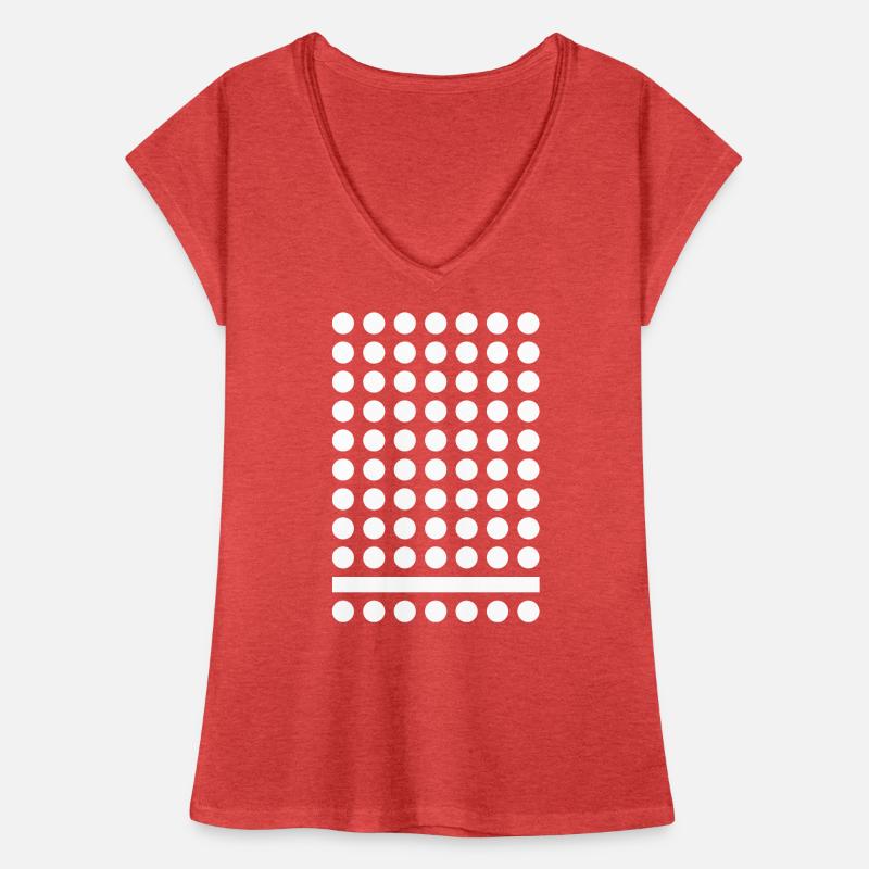 Grille Monochrome Polka Tee T-shirt vintage Femme