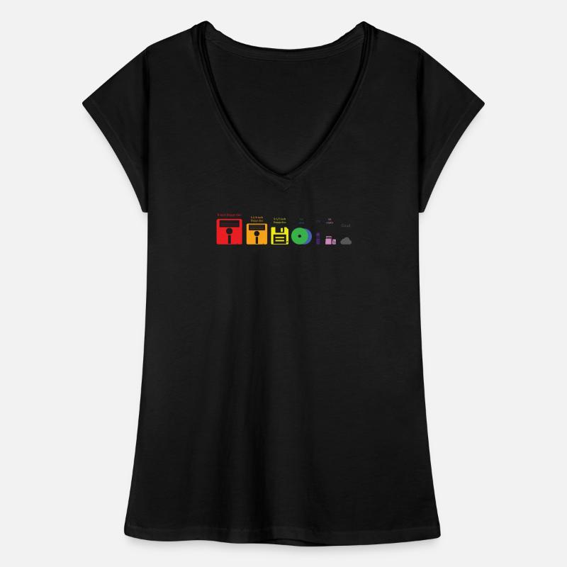 Evolution Storage Media Disc USB Cloud Women's Vintage T-Shirt
