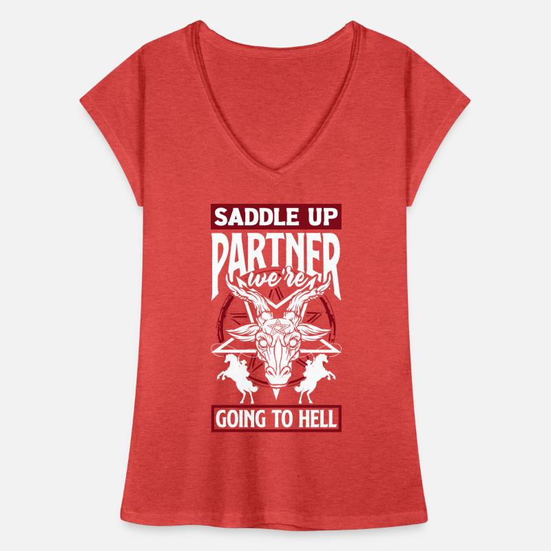Saddle up, partner, we're going to hell Dark Frauen Vintage T-Shirt
