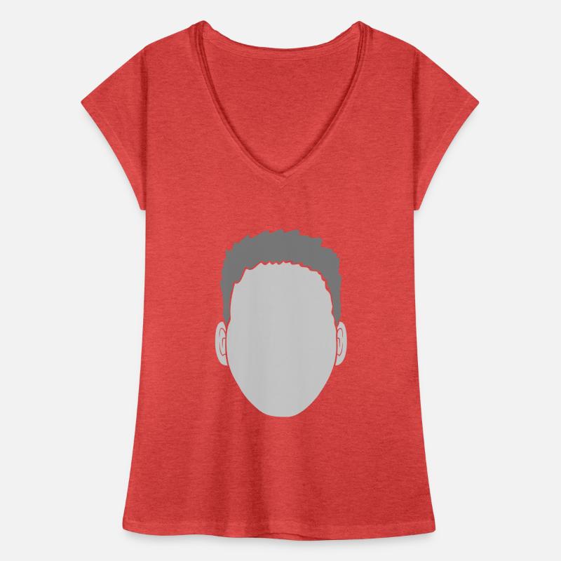 Empty Face Head Design Women's Vintage T-Shirt