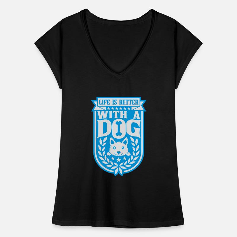 better with a dog Frauen Vintage T-Shirt