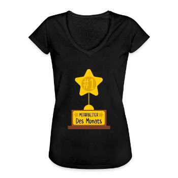 Mitarbeiter des Monats - Frauen Vintage T-Shirt - Schwarz - Vorne - Danielle (179cm)