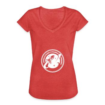 Jugoslavija Yougoslavie Jugo Tito SFRJ Jugoslawien - T-shirt vintage Femme - rouge chiné - Devant - Danielle (179cm)