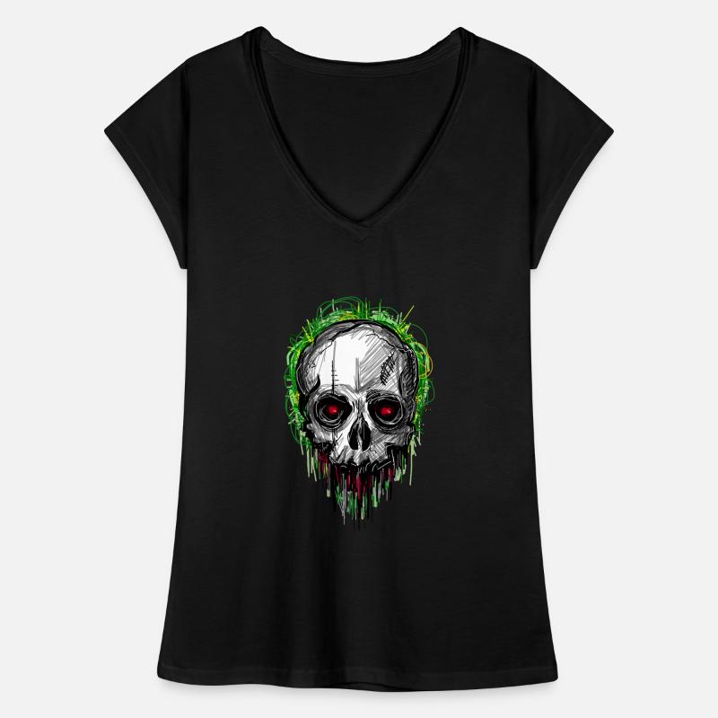 skull_scribble Frauen Vintage T-Shirt