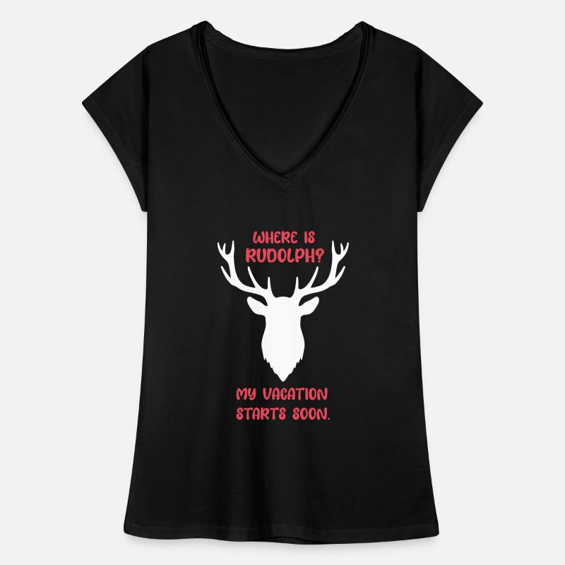Où est Rudolph? Mes vacances commencent bientôt. T-shirt vintage Femme