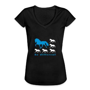 Be Different grey - Frauen Vintage T-Shirt - Schwarz - Vorne