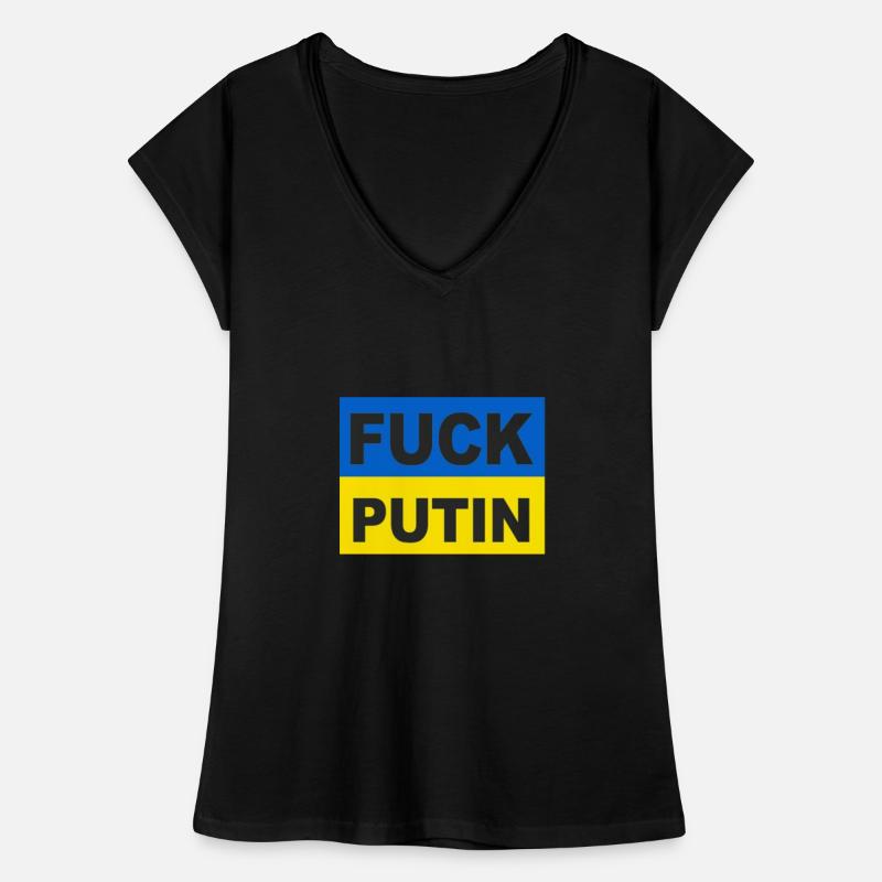 F*CK POUTINE T-shirt vintage Femme