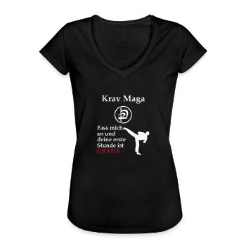 Krav Maga - Frauen Vintage T-Shirt - Schwarz - Vorne