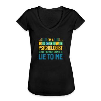 Forensic Psychologist Periodic Table Forensic - Frauen Vintage T-Shirt - Schwarz - Vorne - Danielle (179cm)
