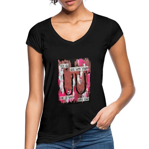 BOOBS print - Vintage-T-skjorte for kvinner