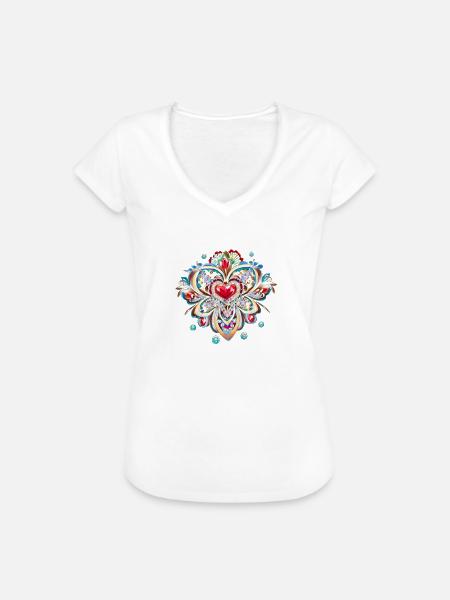 Mon cœur devient bling-bling - T-shirt vintage Femme - noir