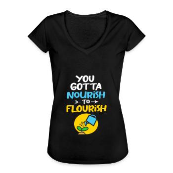 Body Positivity - Women's Vintage T-Shirt - black - Front - Danielle (179cm)