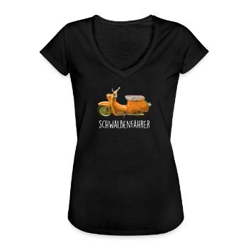 Schwalbenfahrer Schwalbe KR51Ostdeutschland - Frauen Vintage T-Shirt - Schwarz - Vorne - Danielle (179cm)